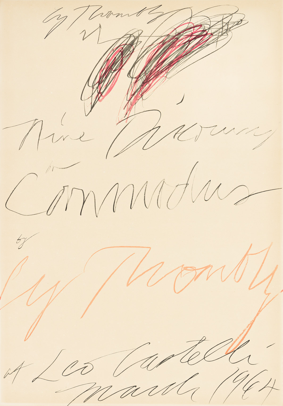 CY TWOMBLY (after)Nine Discourses on Commodus by Cy Twombly at Leo Castelli, 1964